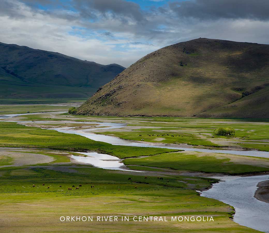 Orkhon River in Central Mongolia