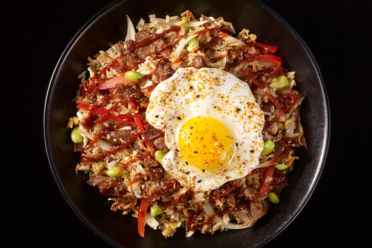 Duck Fried Rice Dish Presentation