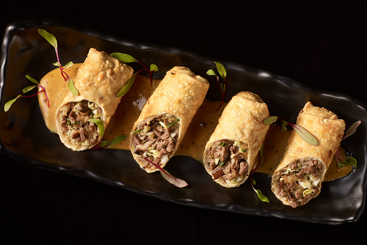 Wagyu Eggroll Dish Presentation