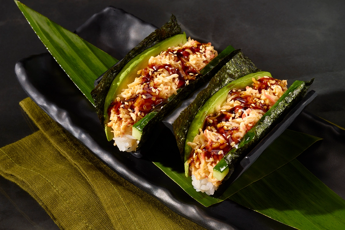 California Hand Roll Dish Presentation