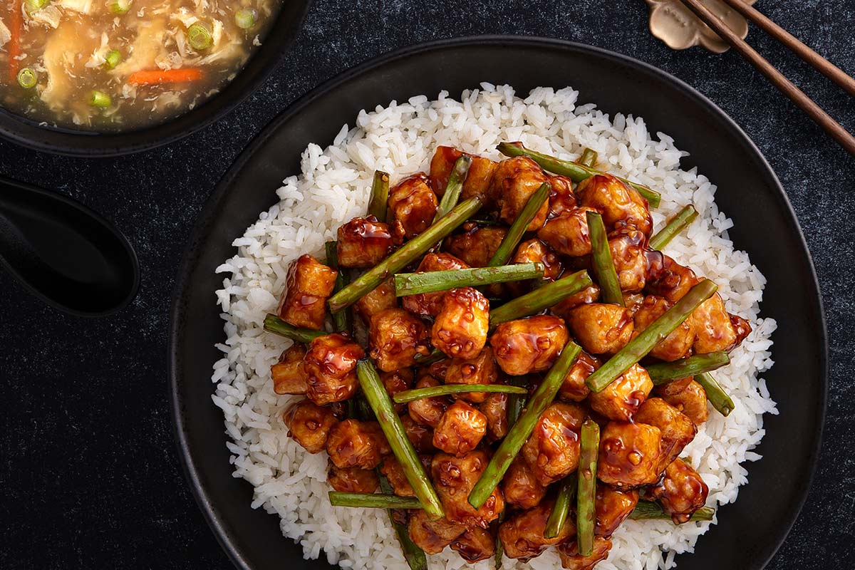 Mongolian Tofu Dish Presentation