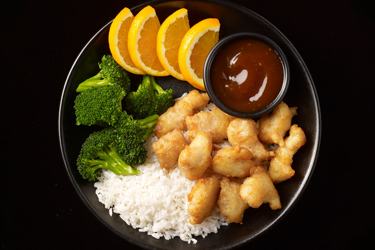 Kids Orange Chicken Dish Presentation