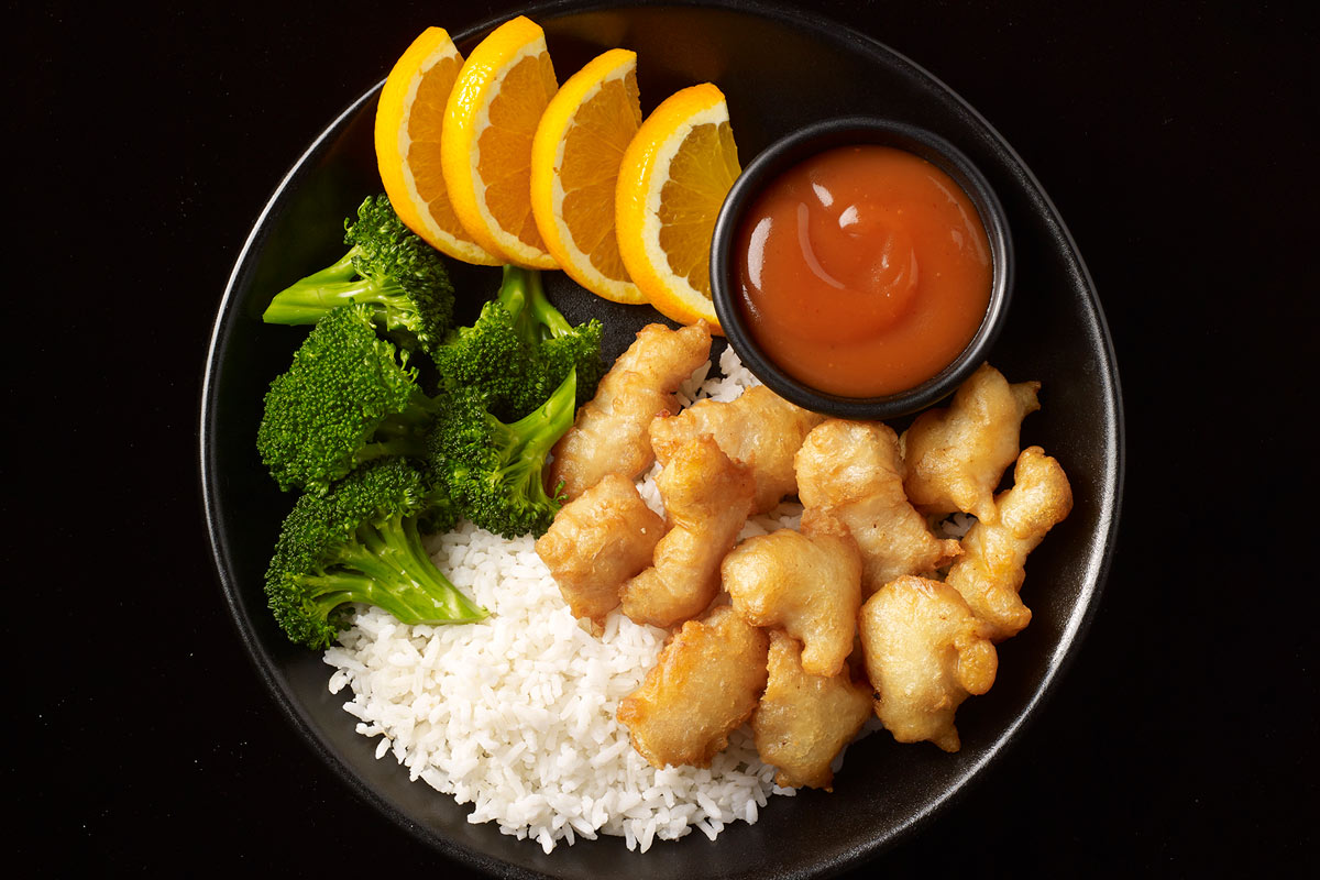 Kids Sweet and Sour Chicken Dish Presentation